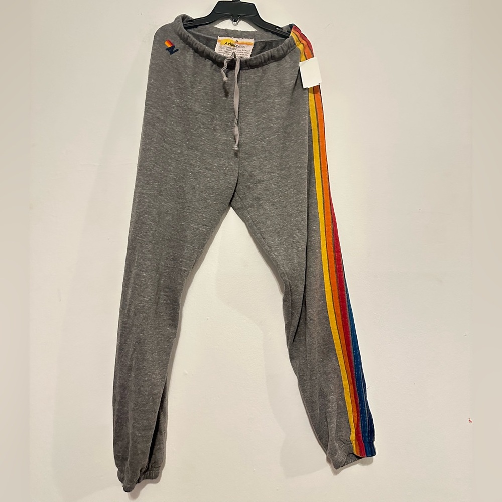 Aviator Nation Gray Joggers with Multicolor Stripes - Picture 6 of 8